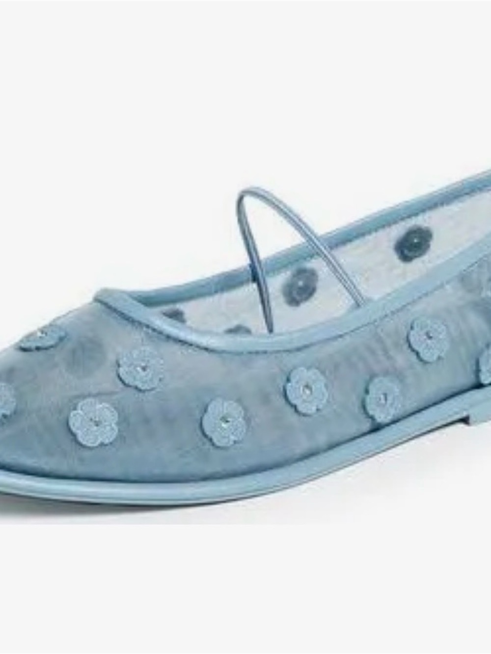 Coach Light Blue Floral Ballet Flat